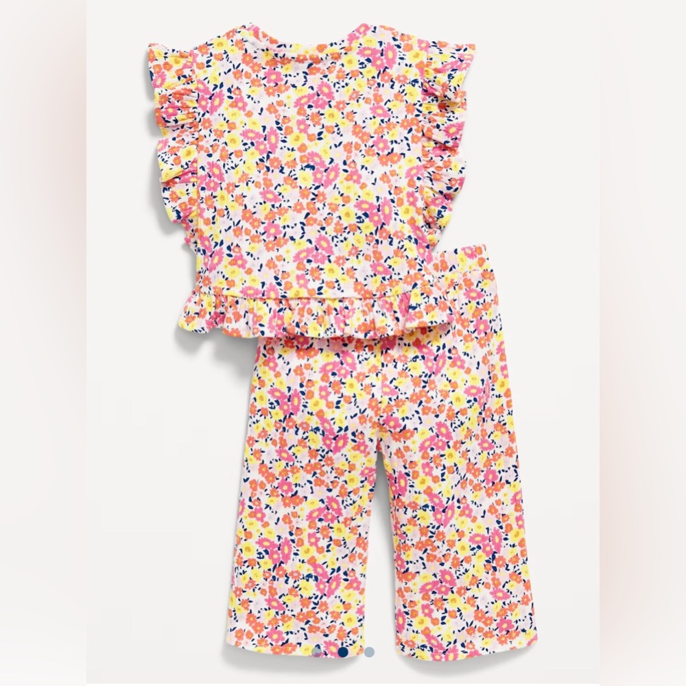 Old Navy Girls Wide Leg floral Set